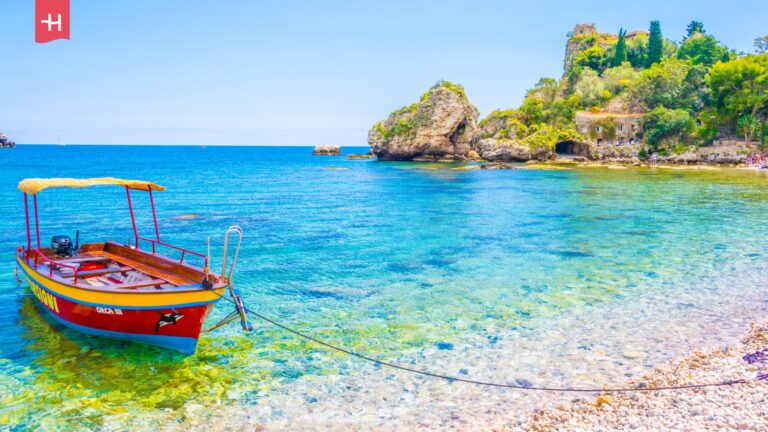 Isola Bella bei Taormina, Sizilien, Italien