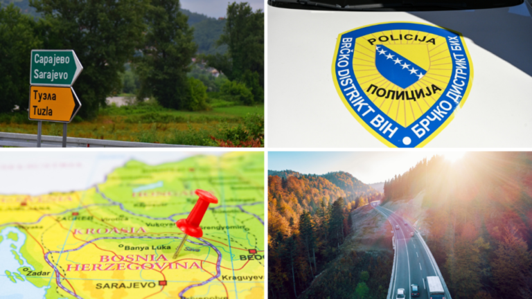 Verkehrszeichen in Bosnien und Herzegowina.