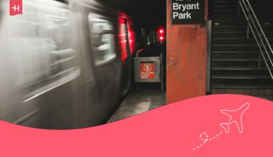 Eine U-Bahn in New York