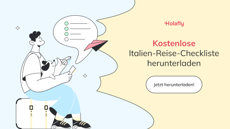 Checkliste für eine Italien-Reise.