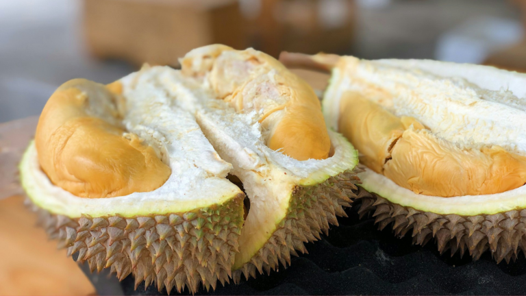 Ein Bild einer Durian Frucht.