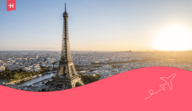 Eiffelturm und Stadtansicht von Paris