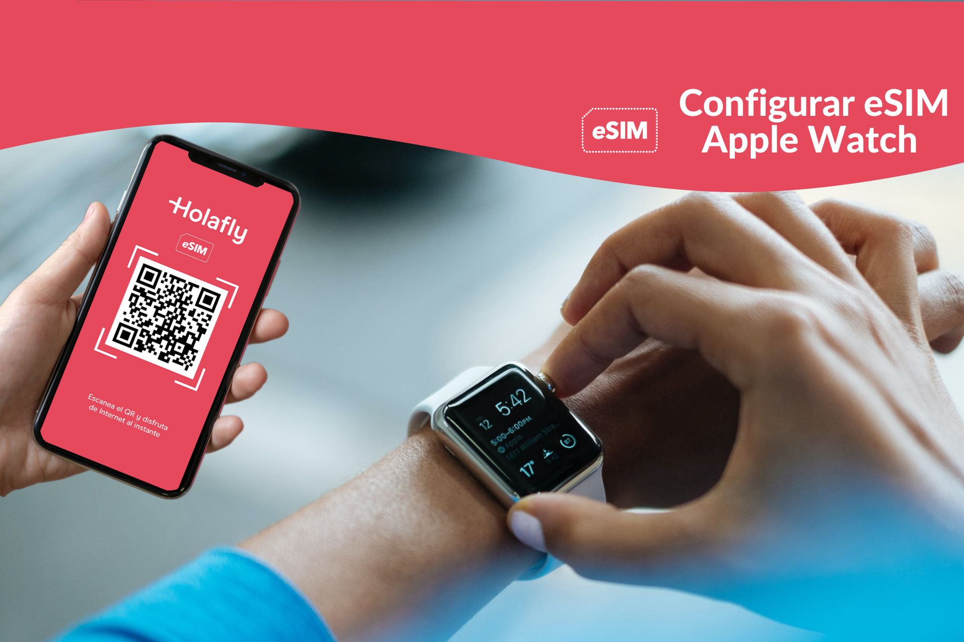 Como configurar una eSIM en Apple Watch Holafly