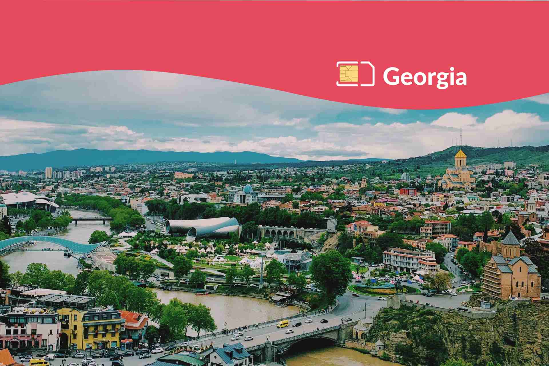 chip para Georgia, ciudad, panorámica, Tiflis, celular, datos ,internet