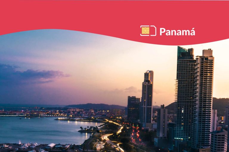 chip para Panamá, costa, edificios, sim card, internet, datos