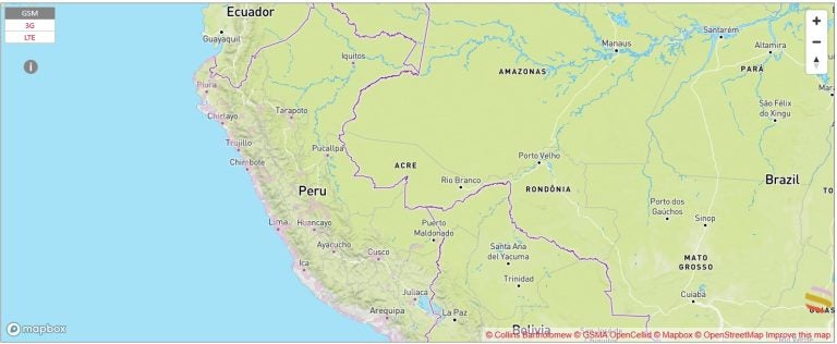 mapa red movil entel peru