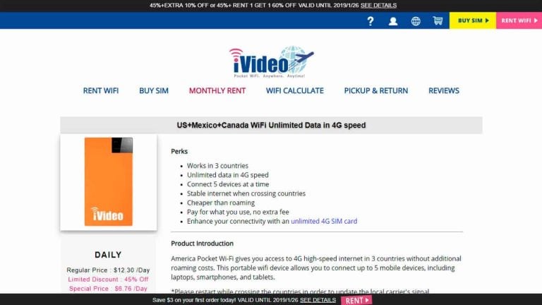 Pocket Wi-Fi en Norteamérica
