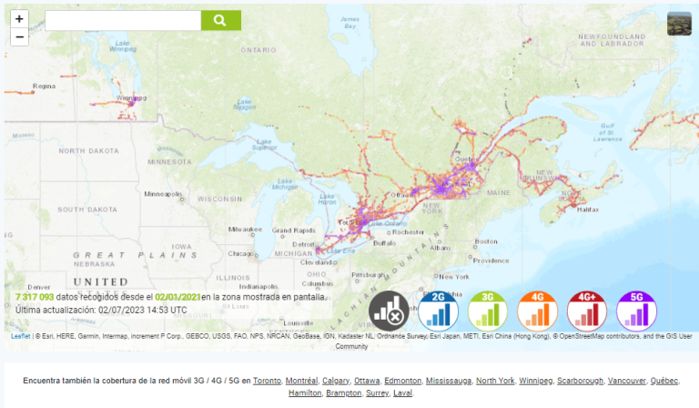 Cobertura red móvil Telus