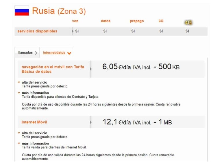 Roaming Orange en Rusia