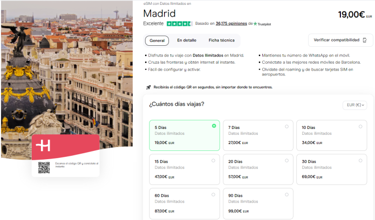 eSIM Madrid