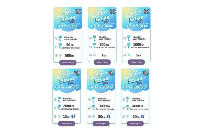 Tarjetas SIM y planes prepago de Ooredoo en Argelia