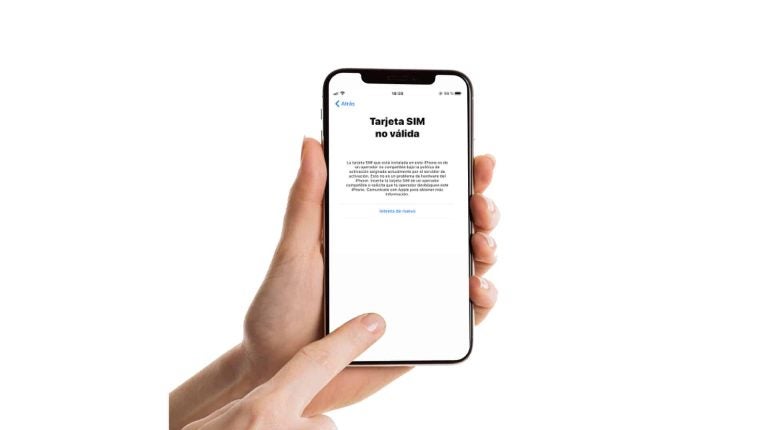 Tarjeta SIM no válida en iPhone porque no está desbloqueado para uso internacional
