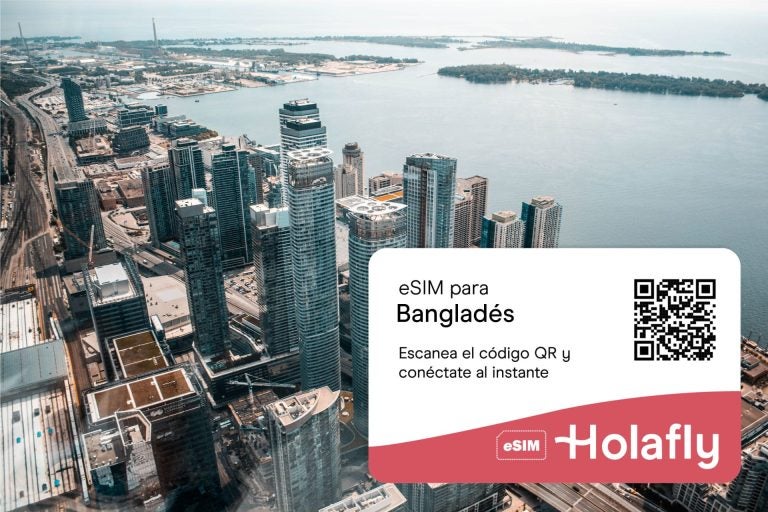 Escanea el código QR y obtén datos para Bangladés con la SIM virtual (eSIM) de Holafly