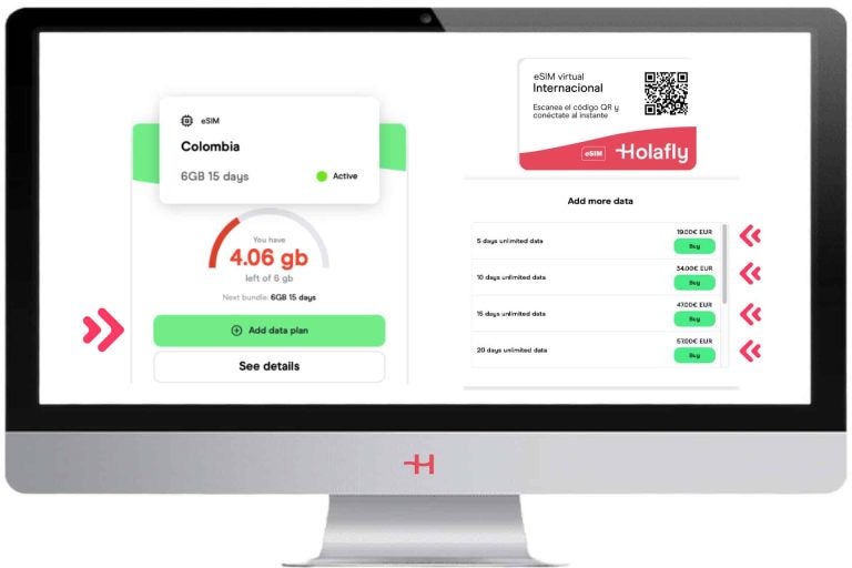 Nueva función "Top Up" para recargar planes de datos en la eSIM de Holafly