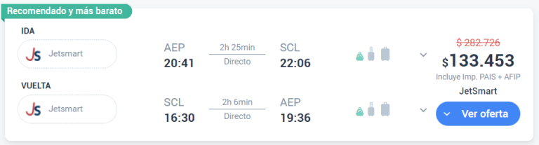 Con JetSmart encuentras tiquetes baratos para viajar desde Argentina a Chile