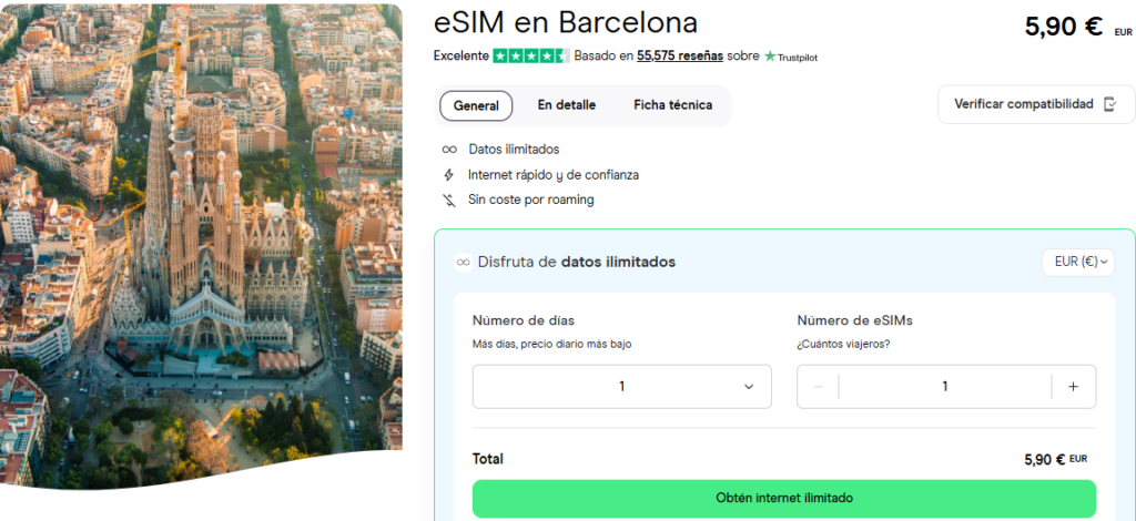 eSIM Barcelona