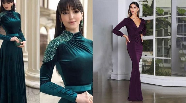 Vestido de noche largo para mujer