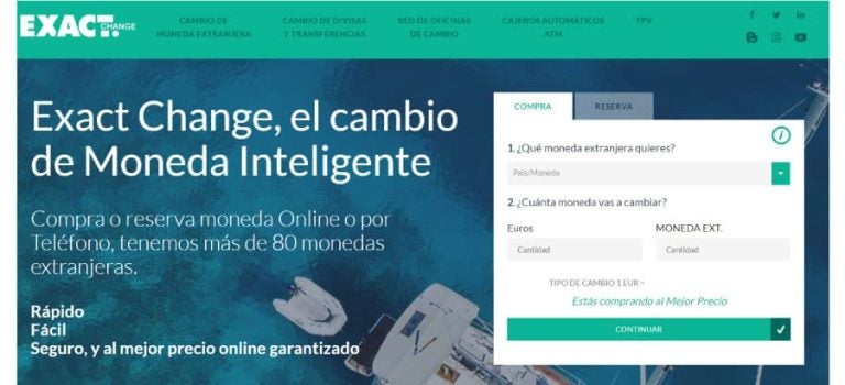 Exact Change, cambio de divisas en línea