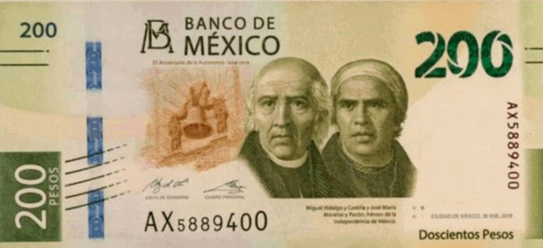 billete 200 pesos mexicanos