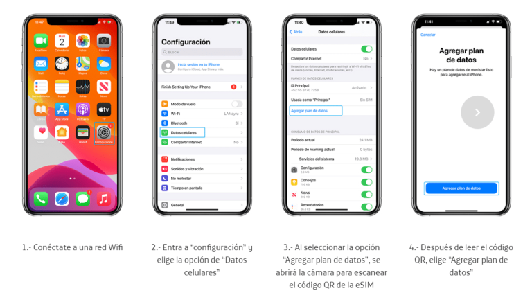 Pasos para activar eSIM de Movistar en iPhone