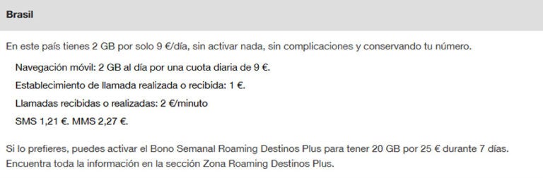 Roaming para tener Internet en Brasil con Orange