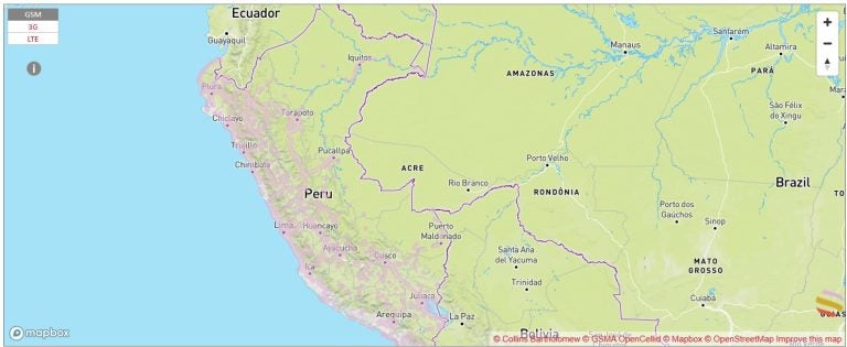 mapa red movil movistar peru