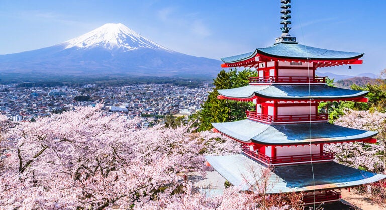 Parque Shinakurayama Asama en primavera