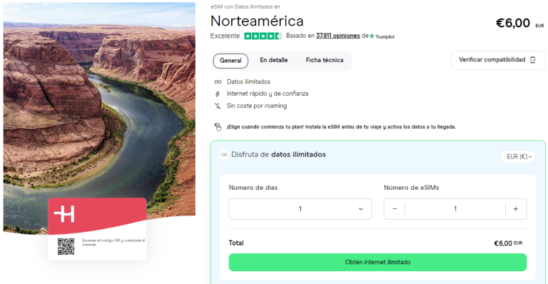eSIM Norteamerica