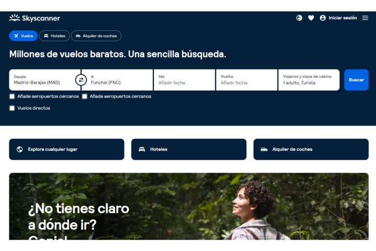 skyscanner metabuscador de vuelos