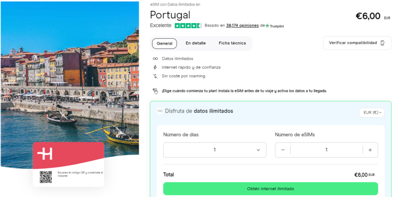 eSIM o chip para Portugal