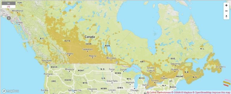 Red móvil de Bell en Canadá