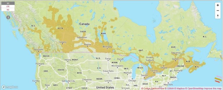 Red móvil de Rogers en Canadá