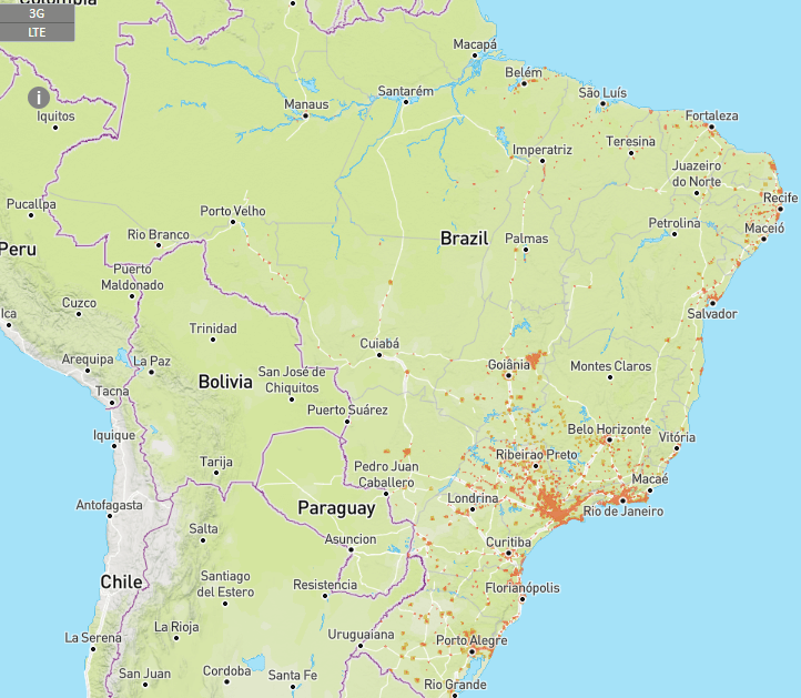 Cobertura Móvil Claro Brasil
