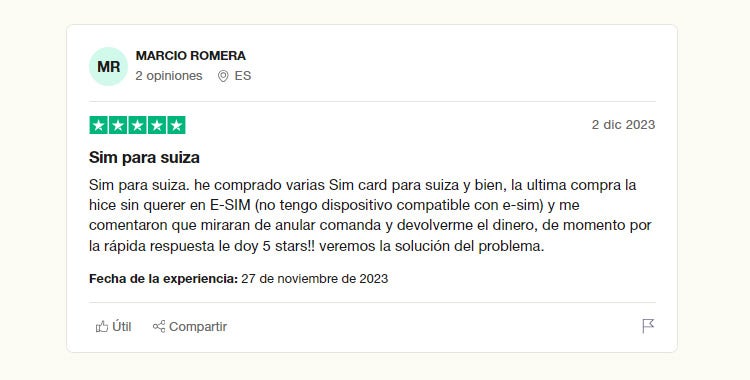 Reseña de Marcio para SimOptions