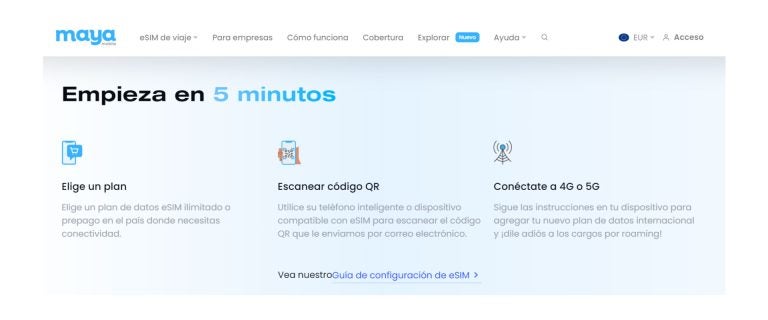 Guía para activar la eSIM de Maya