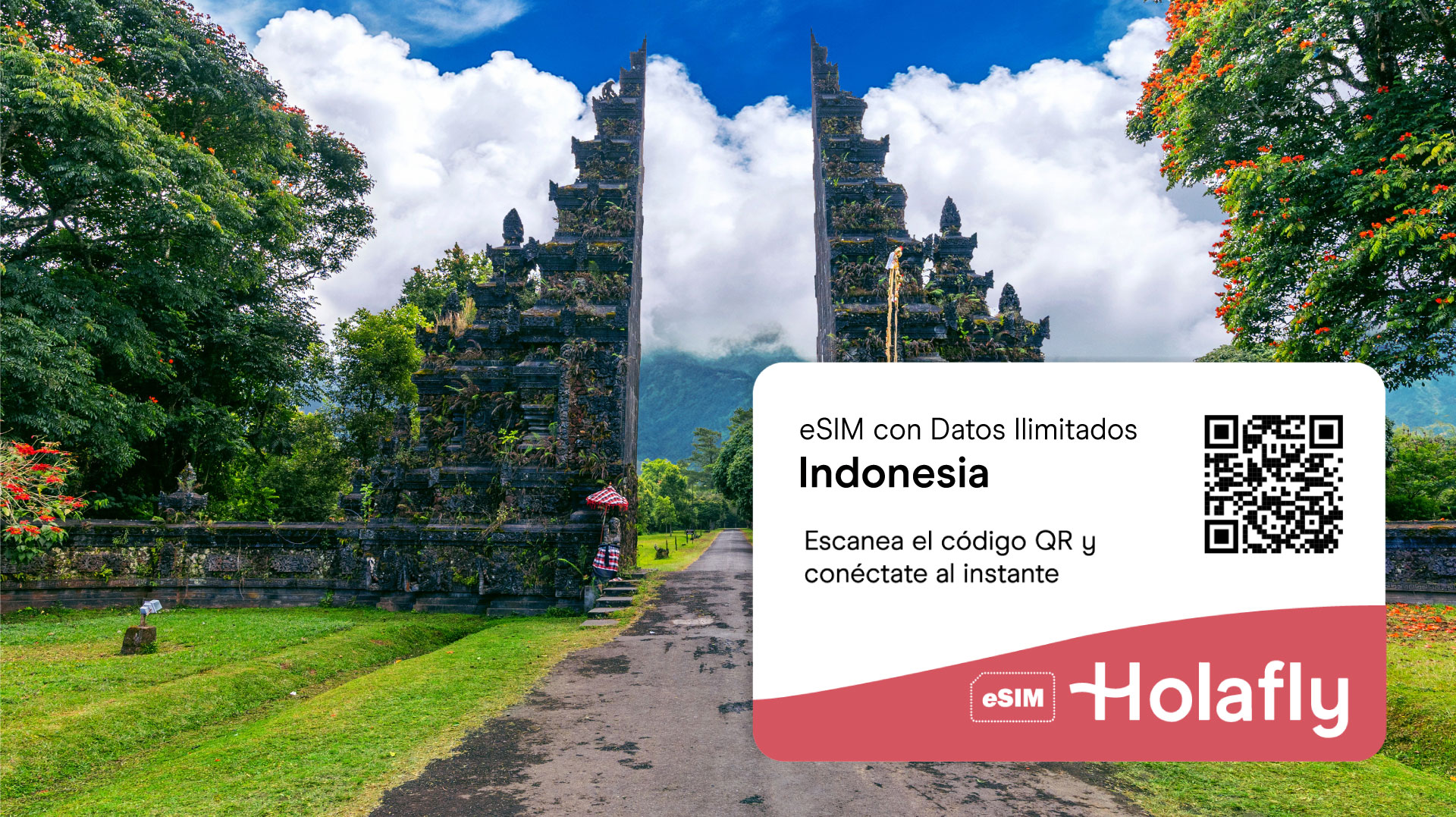 eSIM para Indonesia de Holafly con datos ilimitados