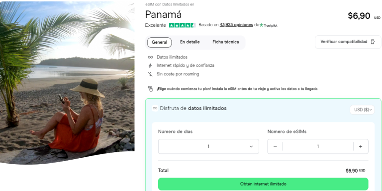 esim para panama