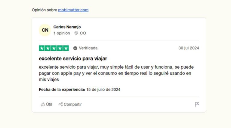 Reseña MobiMatter de Carlos