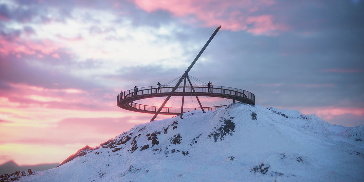 Mirador de Tristaina, Andora en invierno