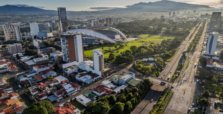 Vista aérea de San José, Costa Rica