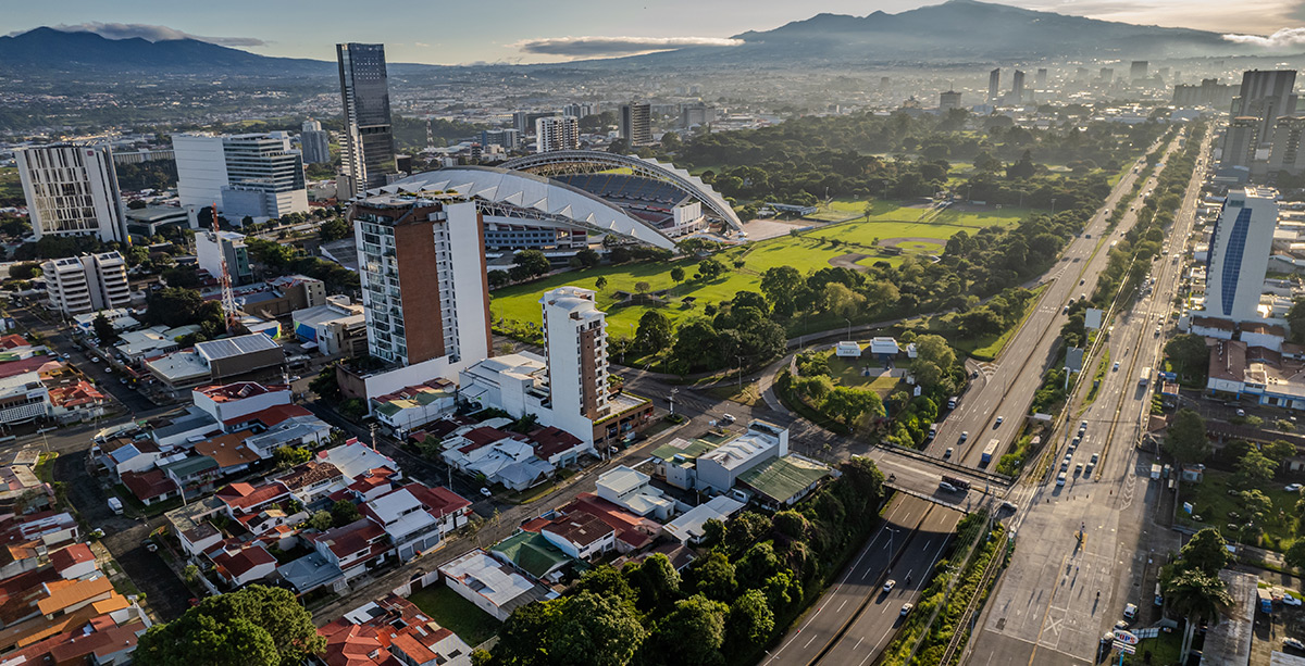 Vista aérea de San José, Costa Rica