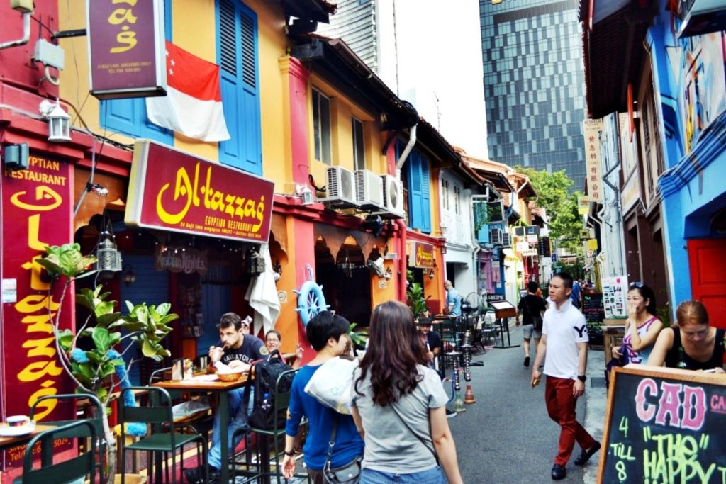 Calle árabe en Singapur