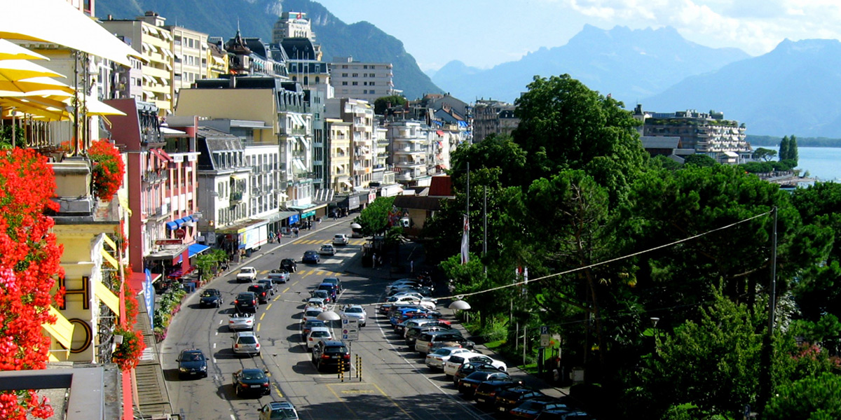 Vista de la ciudad de Montreux