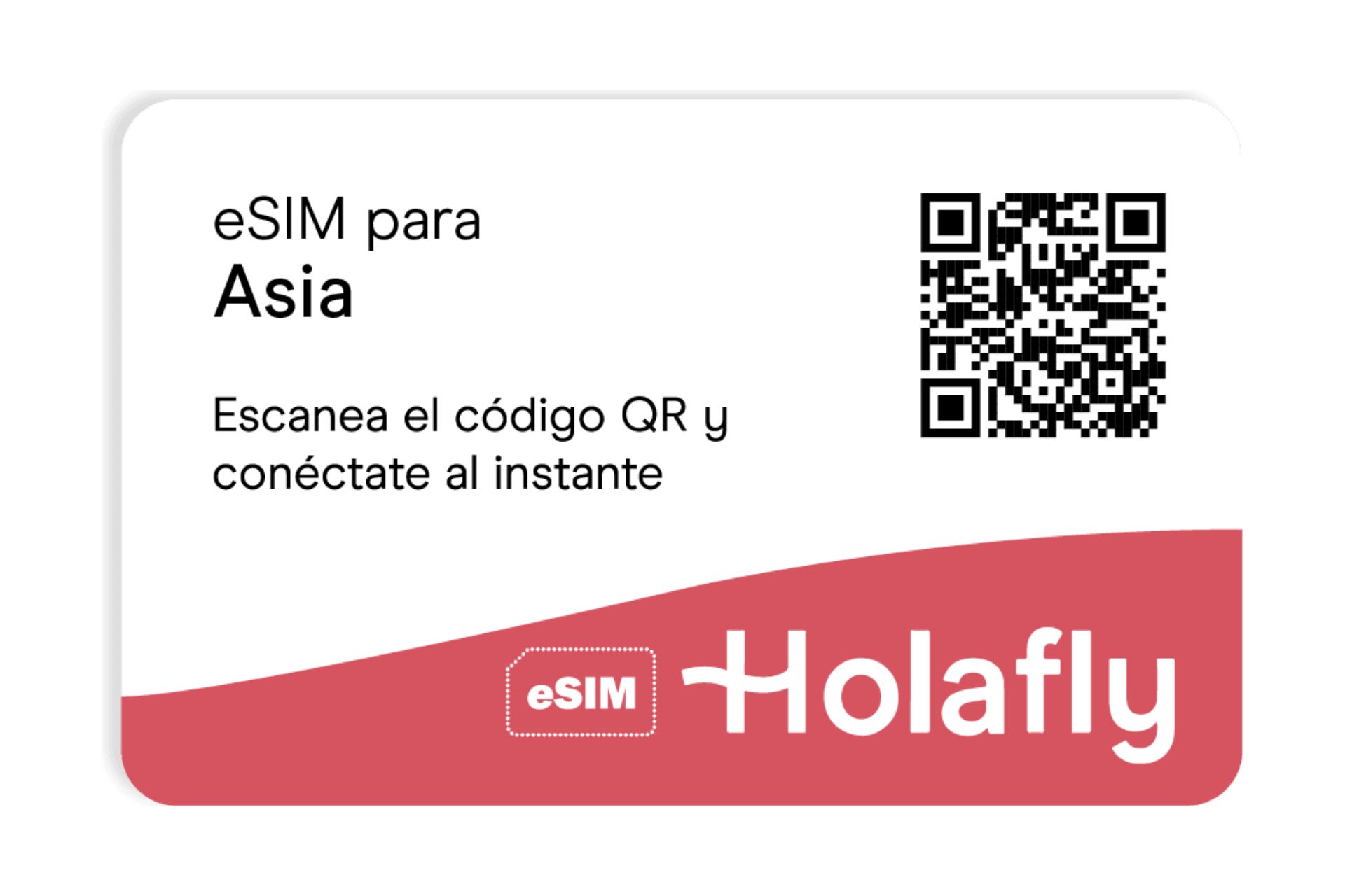 Escanea el código QR para conseguir Internet en Asia con una eSIM