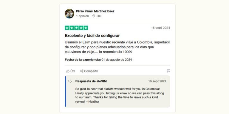 Opinión de Plinio sobre aloSIM