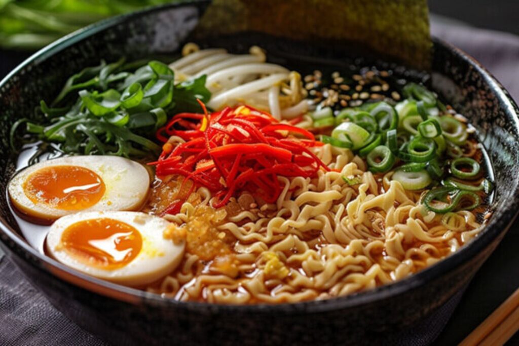 Plato de ramen miso