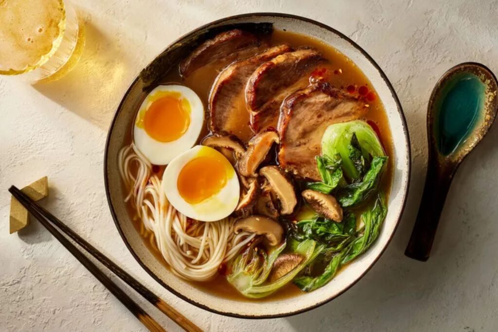 Plato de ramen shoyu