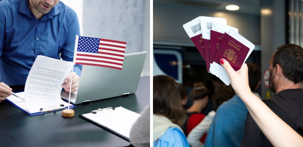 Requisitos para viajar de Estados Unidos a España: control de inmigracion y visas disponibles