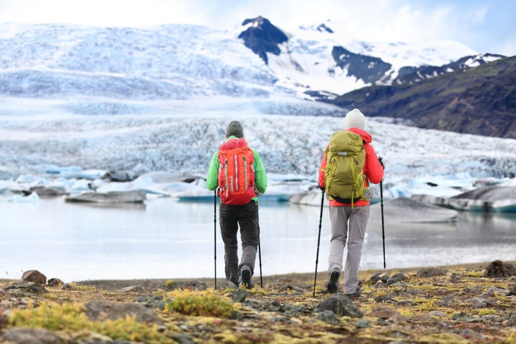 Senderistas en Islandia