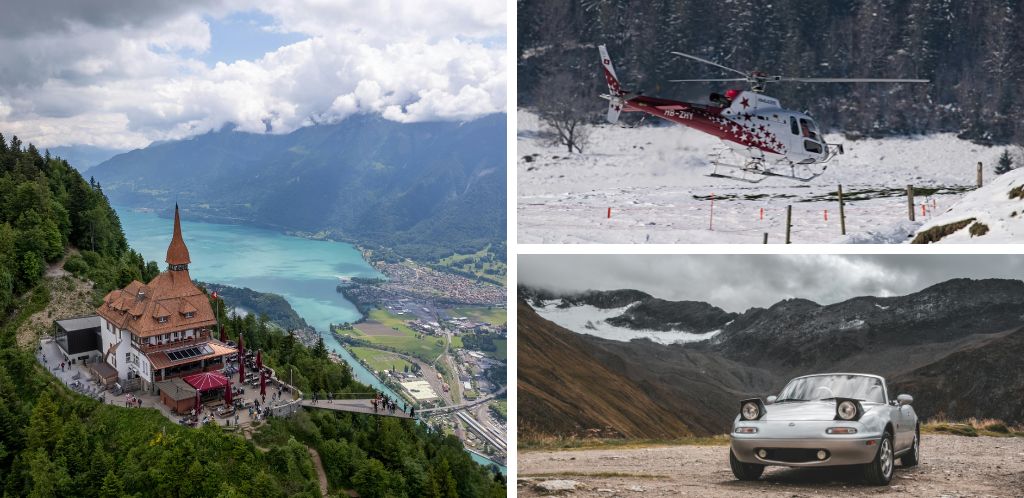 Interlaken, conducir en Suiza y avión de emergencia en Alpes